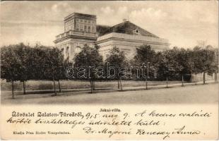 1915 Balatonfüred, Jókai villa. Pósa Endre kiadása (EK)