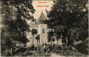 1908 Balatonaliga, Balaton-Aliga (Balatonvilágos); Breuer villa. Novák Jenő kiadása
