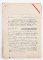 1958 A Szabad Európa Rádió adásairól készített összefoglalók, 4 db gépirat, 23 p.+10 p.+21 p.+20 p.
