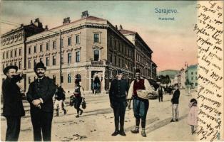 1905 Sarajevo, Marienhof Restauration / restaurant. montage + K.u.k. Milit. Post Nevesinje