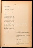 cca 1960-1970 Goethe: Kéz kezet mos (A bűnrészesek), írta: Horváth Tibor. Technikai forgatókönyv, Ma...