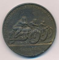 1951. Dózsa S.E. III. felszabadulási emlékverseny - 1951. IV.4. kétoldalas, aranyozott fém motorkerékpár emlékérme. Szign.:Fonyó (50mm) T:2- aranyozás lekopott, patina