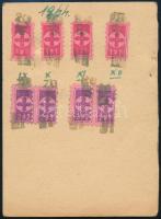 1944 A nyilaskeresztes párt tagsági bélyegei betétlapon.