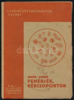 Dr. Gróh Gyula, Dr. Szabó Zoltán: Fehérjék, vércsoportok. (Függelék: A vércsoportok átöröklése). A Természettudományok Elemei 5. Bp., 1937, Kir. M. Természettudományi Társulat, 46+(2) p. Kiadói papírkötés, kissé foltos borítóval, helyenként sérült lapszélekkel.