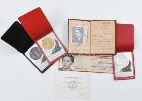 1950-1990 Kardos Tivadar sakkozó, sakkbíró, sakkfeladványszerző mester igazolványai, oklevelek, érme...