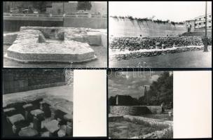 1968-1971 Budapestről készült privát fotók, főként a Budai Vár és Aquincum, 25 db fotó, 9×14 cm