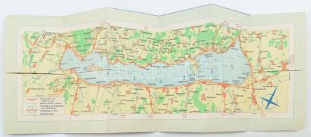 "Balatoner Fremdenführer" reklámos kiadvány, térképpel, IBUSZ levélzáróval