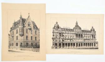 cca 1900-1930 Stuttgart, Wohnhaus, és Köln, Domhotel fotói, 2 db nyomat, 44x33 cm és 32x45 cm
