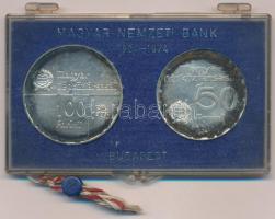 1974. 50Ft Ag "50 éves a Magyar Nemzeti Bank" + 100Ft Ag "50 éves a Magyar Nemzeti Ba...
