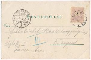 1899 (Vorläufer) Balatonfüred, Savanyú vízkút, Ipoly udvar, gyógyterem, Erzsébet udvar, Kisfaludy Sá...