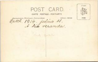 1914 Erdőtelek (Heves), Benes kúria, kastély, kis veranda. photo