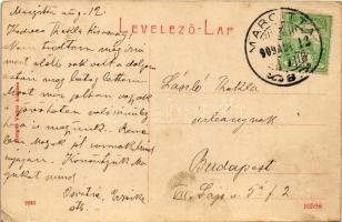 1909 Margitta, Marghita; Vasút utca, Könyves Gusztáv üzlete. W.L. (?) 2283. / street view, shops (EK...