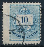 1881 10kr elfogazással, karcokkal
