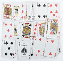 2 pakli römikártya, tokban, Western borítóképekkel