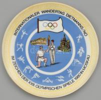 1980 Winterling moszkvai olimpia porcelán dísztányér matricás jelzett hibátlan 20cm