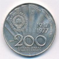 Jugoszlávia 1977. 200D Ag "Tito 85. születésnapja" T:1- 
Yugoslavia 1977. 200 Dinara Ag &...