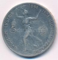 Ausztria 1908. 5K Ag "Ferenc József - Jubileum" T:3 
Austria 1908. 5 Corona Ag "Fran...