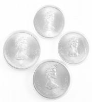 Kanada 1974. 5$ Ag "Montreali olimpia" + 5$ Ag "Montreali olimpia - Atléta fáklyával&...