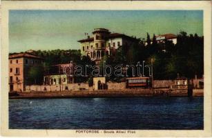 1928 Portoroz, Portorose; Scuola Allievi piloti / Student pilots school, tram