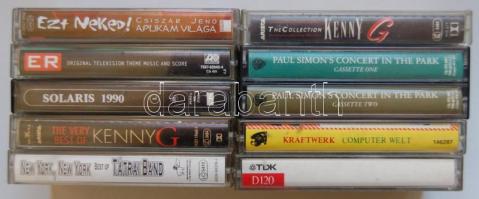 9 darabból álló zenei kazetta gyűjtemény, mint: Paul Simon, Kenny G, Kraftwerk, Solaris, ...