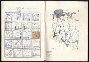 1973 Dél-dunántúli Kék Túra igazoló füzete. Pécsi Szikra-ny., 55+(8) p. Három fekete-fehér térképpel...