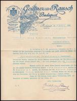 1898 Bp., Geither és Rausch szerszámüzlet fejléces levélpapírjára írt ajánlat egy erdélyi lakatosmesternek