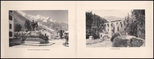 cca 1900 Chamonix et le Mont Blanc. Leporello 12 képpel 21x16 cm