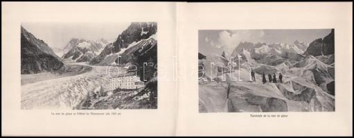 cca 1900 Chamonix et le Mont Blanc. Leporello 12 képpel 21x16 cm