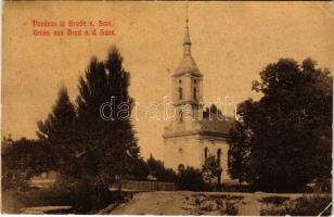 1911 Bród, Nagyrév, Slavonski Brod, Brod na Savi; templom. W.L. (?) 14. / church (EK)