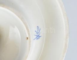 Herendi fácános porcelán lámpa, búrával, sérült, ragasztott, jelzett, m: 33cm
