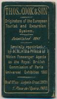 1900 Párizs világkiállítás attrakciói perforált jegyeket tartalmazó jegyfüzet, aranyozott egészbőr k...