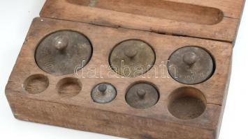 cca 1930 tányéros Vulkán márkájú karos mérleg + hiányos sújkészlet / Vintage scales 32 cm