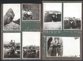 cca 1930-1940 Budapesten készült amatőr fotók, albumlapra ragasztva, feliratozva, 23 db, vegyes mére...