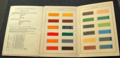 1945 SANDOZ svájci cég németnyelvű fénytűrő leporellós színskálája szakmai leírással