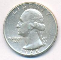 Amerikai Egyesült Államok 1964. 25c Ag T:2 patina, kis karc
USA 1964. 25 Cents Ag C:XF patina, smal...