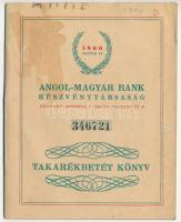 1946. "Angol-Magyar Bank Részvénytársaság" betétkönyve, bejegyzéssel