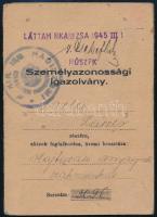 1943 Fényképes személyazonossági igazolvány a M. Kir. III/9. hadiüzemi parancsnokságtól, Nagykanizsa