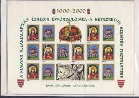 2000 Államalapítás 1000. évfordulója levélzáró ív