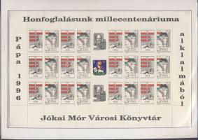 1996 Honfoglalás millecentenáriuma levélzáró ív