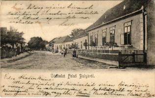 1907 Felsőpulya, Oberpullendorf; utca. Nussbaum N. Ferenc kiadása / street view (EK)