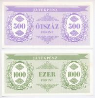 "Játékpénz" 50-1000Ft (4xklf), egyoldalas T:I-