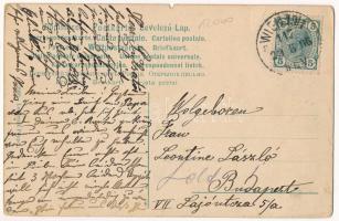 1906 Wien, Vienna, Bécs; Wien in der Zukunft. Der Zukunftshafen / a jövőben montázs / in the future ...