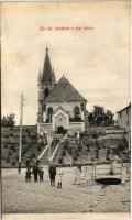 1913 Marosvásárhely, Targu Mures; Református templom a régi várral / Calvinist church, old castle (EK)