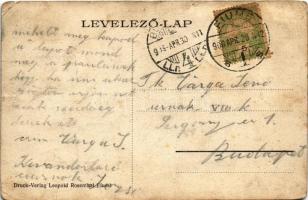 1906 Cunard Magyar-Amerikai vonal. Pannónia kivándorlási hajó Fiume kikötőjében. Leopold Rosenthal k...