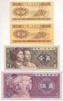 Kína 1953. 1f (2x) + 1980. 1j + 5j T:I,I- China 1953. 1 Fen (2x) + 1980. 1 Jiao + 5 Jiao C:UNC,AU