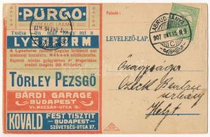 1907 Hirdetéses levelezőlap budapesti üzlet reklámokkal: Kriegner "Akácia Creme", Bayer An...