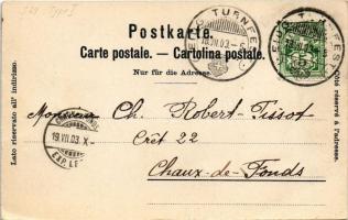 1903 Offizielle Postkarte Eidgen Turnfest Zürich 1903 / Gymnastics festival in Zurich. Art Nouveau, ...