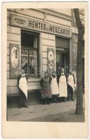 1930 Budapest XXIII. Soroksár, Sziebert István hentes és mészáros üzlete. photo (EK)