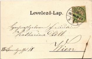 1902 Pozsony, Pressburg, Bratislava; Sétatér, villamos. Verlag "Bediene dich allein" Szece...