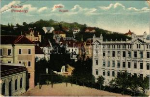 1911 Pozsony, Pressburg, Bratislava; Újtelep, villák, Evangélikus líceum internátusa / Neustift / villas, Lutheran boarding school (EB)